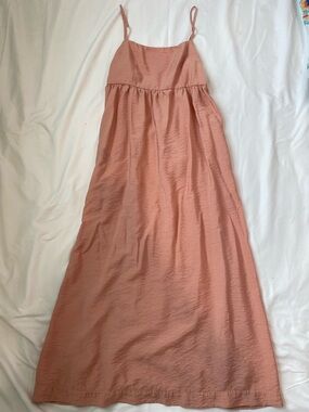 a new day Rose Dusty Pink Maxi Slip Dress With Pockets